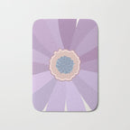 Purple Floral Daisy Bath Mat Gallery Image 1