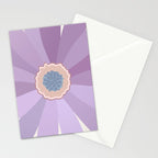 Purple Floral Daisy Stationery Card Gallery Image 2