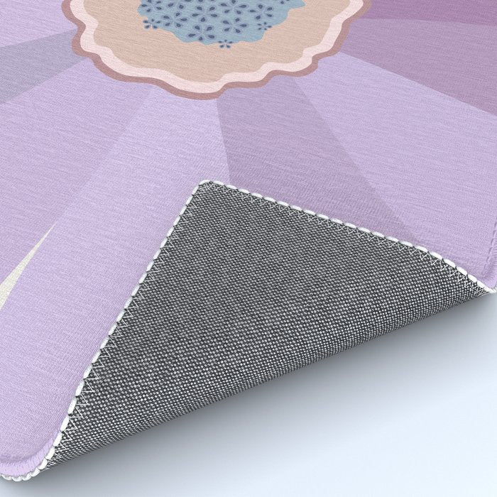 Purple Floral Daisy Rug Gallery Image 4