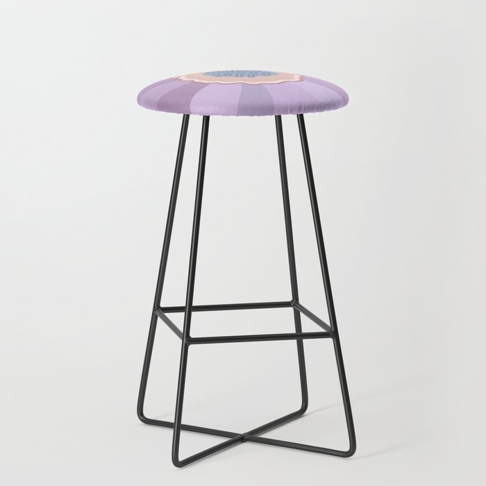 Purple Floral Daisy Stool Gallery Image 1