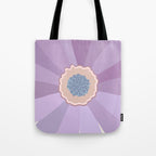 Purple Floral Daisy Tote Bag Gallery Image 1