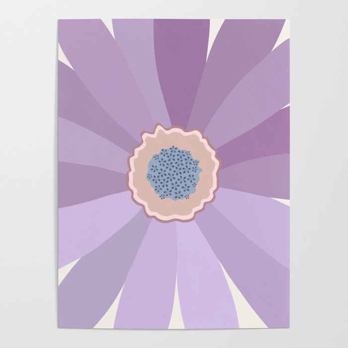Purple Floral Daisy Poster Gallery Image 4