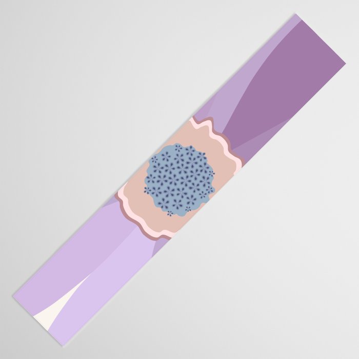 Purple Floral Daisy Table Runner Gallery Image 3