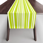 Classic Stripes XXXVIII - Lime Green Table Runner Gallery Image 1