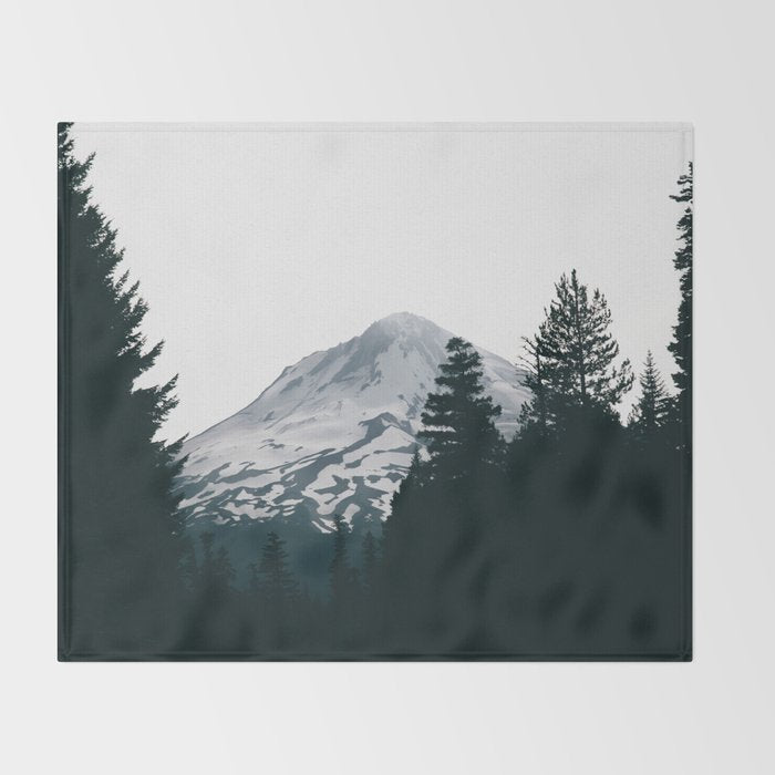 Mount Hood XV Throw Blanket Gallery Image 2