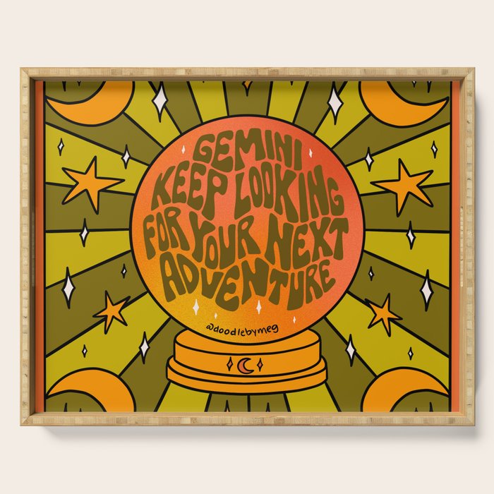 Gemini Crystal Ball Serving Tray Gallery Image 1