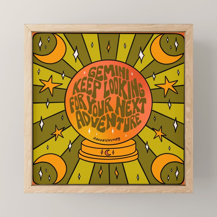 Gemini Crystal Ball Mini Art Print Gallery Image 1