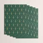 Art Deco Vector in Green and Gold Wrapping Paper Gallery Image 3