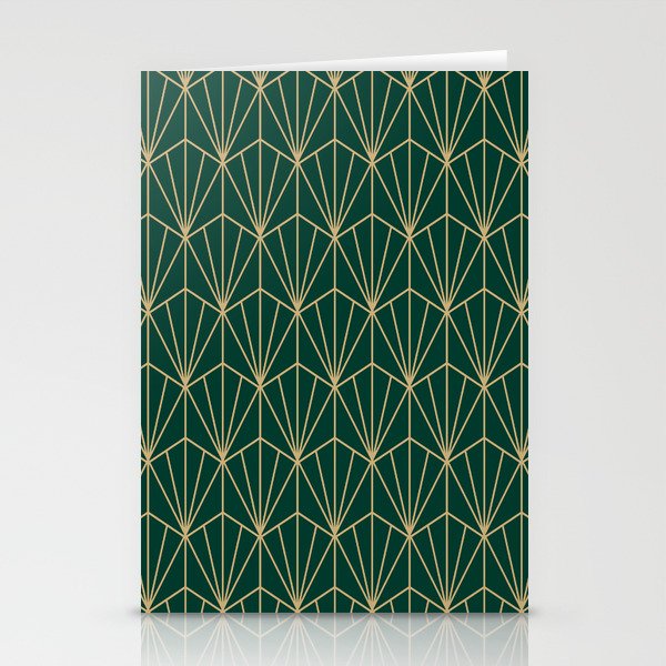 Art Deco Vector in Green and Gold Stationery Card Gallery Image 1