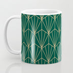 Art Deco Vector in Green and Gold Coffee Mug Gallery Image 3