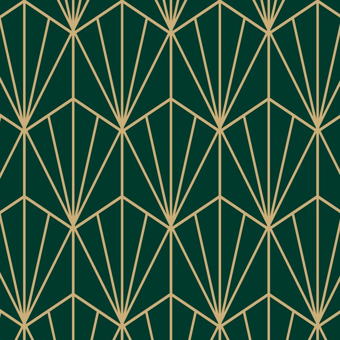 Art Deco Vector in Green and Gold Coffee Mug Gallery Image 2