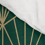 Art Deco Vector in Green and Gold Comforter Gallery Image 4