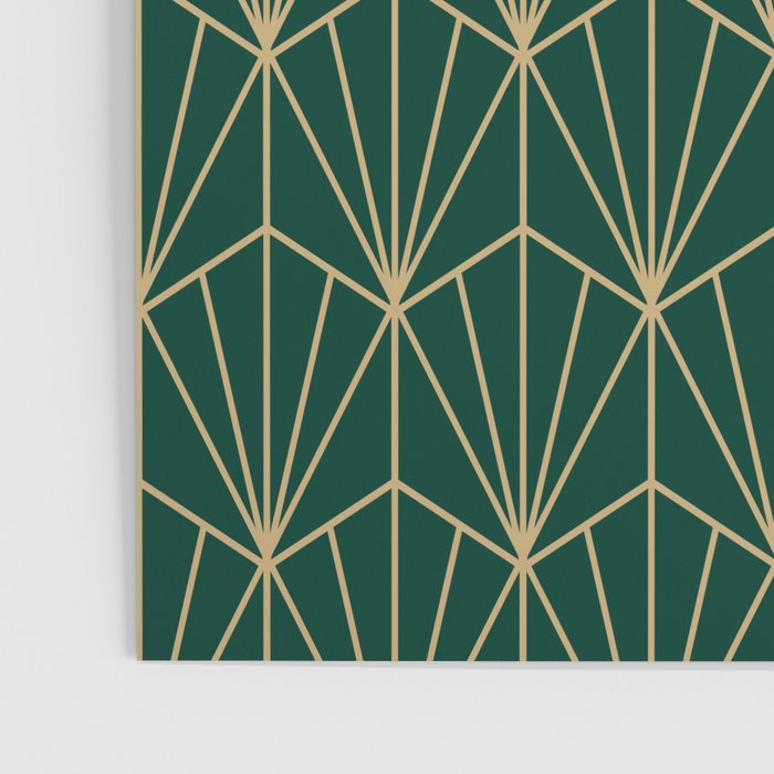 Art Deco Vector in Green and Gold Poster Gallery Image 3