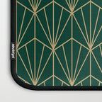 Art Deco Vector in Green and Gold Laptop Sleeve Gallery Image 3