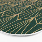Art Deco Vector in Green and Gold Bath Mat Gallery Image 3