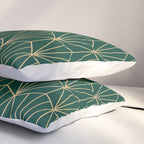 Art Deco Vector in Green and Gold Pillow Sham Gallery Image 3