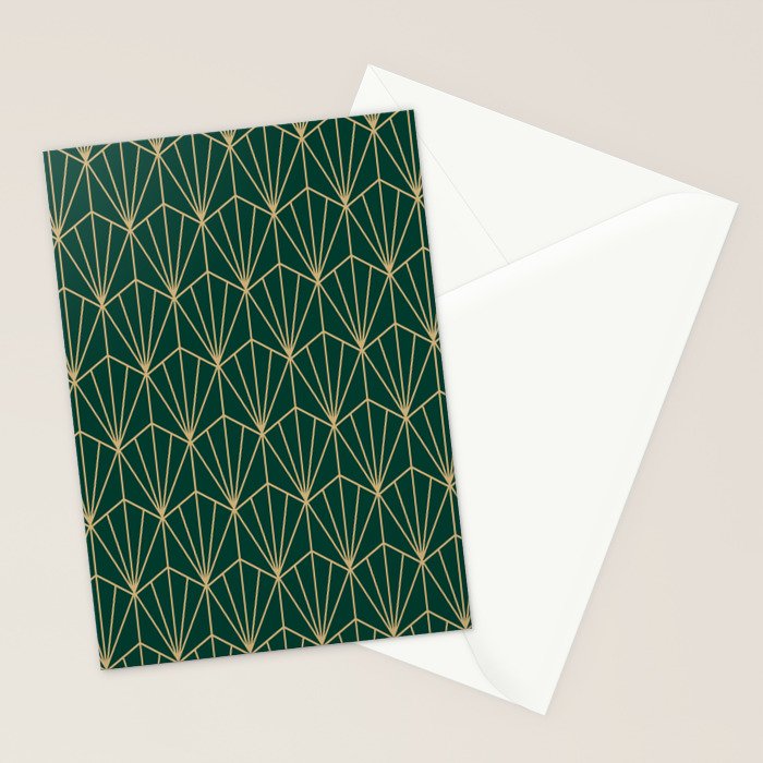 Art Deco Vector in Green and Gold Stationery Card Gallery Image 2