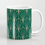Art Deco Vector in Green and Gold Coffee Mug Gallery Image 1