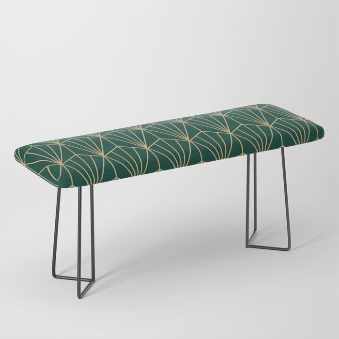 Art Deco Vector in Green and Gold Bench Gallery Image 1