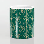 Art Deco Vector in Green and Gold Coffee Mug Gallery Image 4