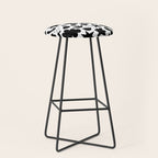 Abstract black and white organic shape pattern Stool Gallery Image 1
