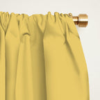 Muted Mustard Yellow Solid Colour Window Curtain Gallery Image 2