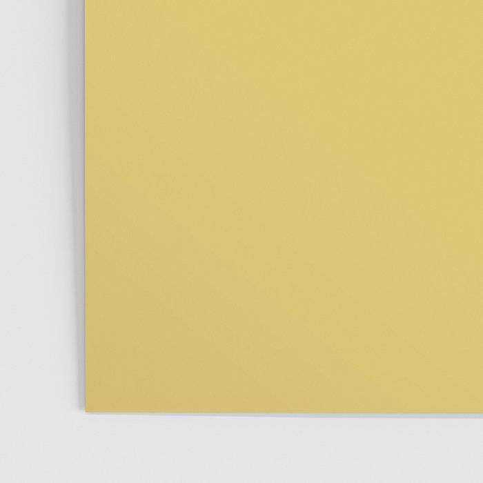 Muted Mustard Yellow Solid Colour Poster Gallery Image 3