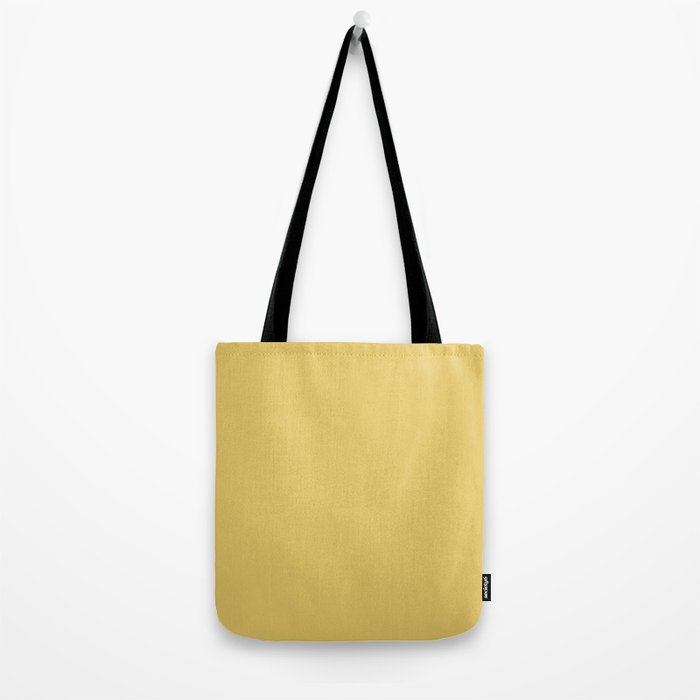 Muted Mustard Yellow Solid Colour Tote Bag Gallery Image 2