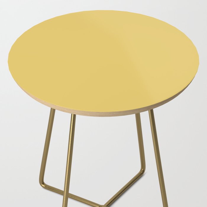 Muted Mustard Yellow Solid Colour Side Table Gallery Image 2