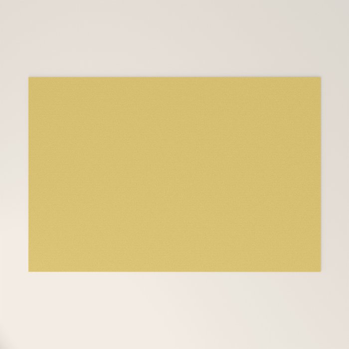 Muted Mustard Yellow Solid Colour Welcome Mat Gallery Image 1