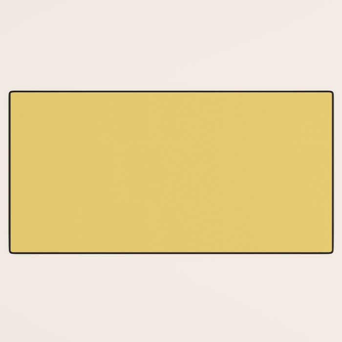 Muted Mustard Yellow Solid Colour Desk Mat Gallery Image 3