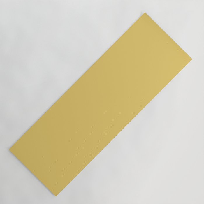 Muted Mustard Yellow Solid Colour Yoga Mat Gallery Image 1