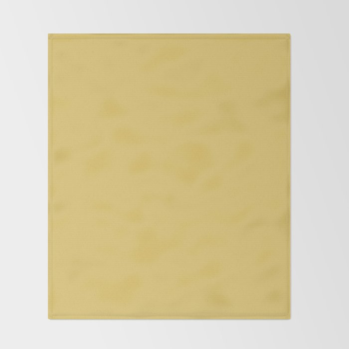Muted Mustard Yellow Solid Colour Throw Blanket Gallery Image 2