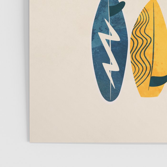 Surfboard white  Poster Gallery Image 3