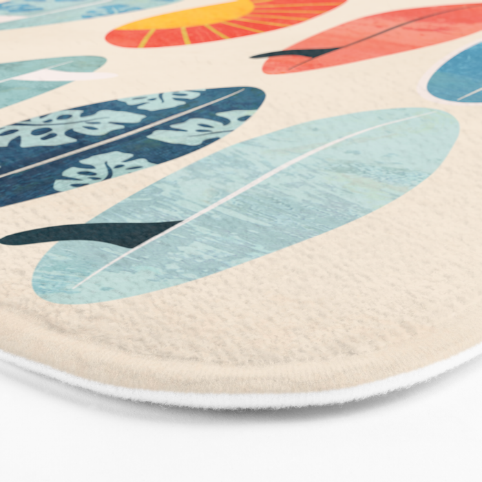 Surfboard white  Bath Mat Gallery Image 3
