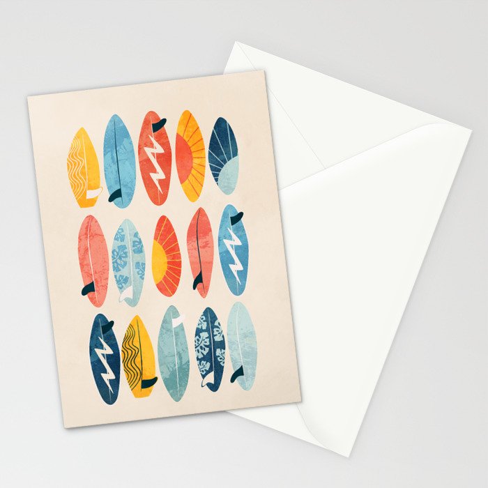 Surfboard white  Stationery Card Gallery Image 2