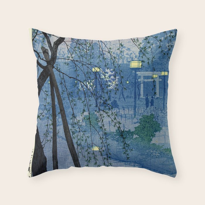Shinobazu Pond Kasamatsu Shiro Throw Pillow Gallery Image 6