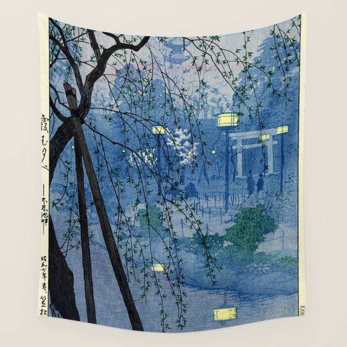 Shinobazu Pond Kasamatsu Shiro Wall Tapestry Gallery Image 1