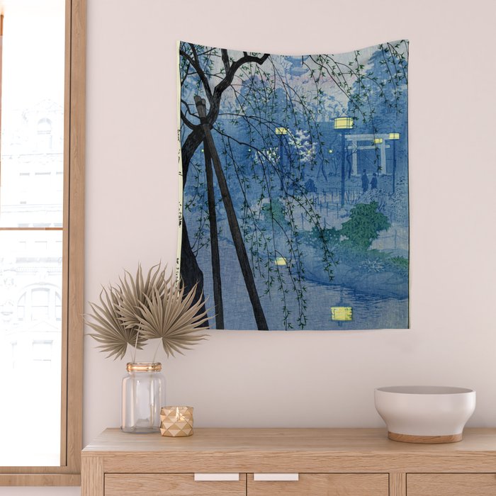 Shinobazu Pond Kasamatsu Shiro Wall Tapestry Gallery Image 2