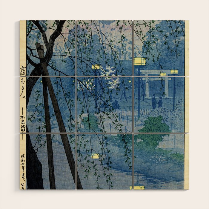 Shinobazu Pond Kasamatsu Shiro Wood Wall Art Gallery Image 1