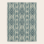 Coastal Ikat Stripe - weathered blue Poster Gallery Image 4