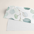 Watercolor Eucalyptus branches, botanical art, green blue leaves Wrapping Paper Gallery Image 2