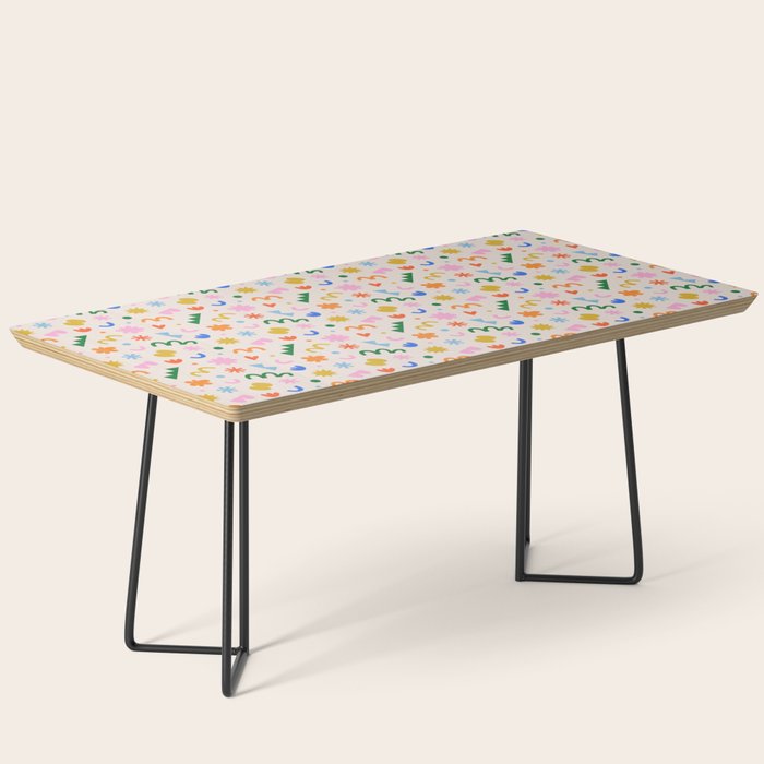 Fun colorful abstract organic shape art pattern Coffee Table Gallery Image 1