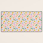 Fun colorful abstract organic shape art pattern Desk Mat Gallery Image 3