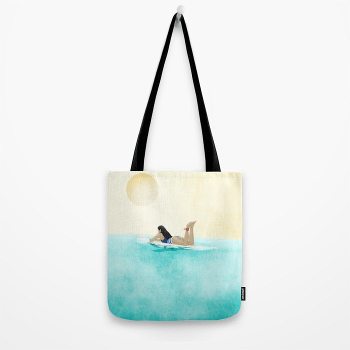 Wait for your perfect wave C Tote Bag Gallery Image 2