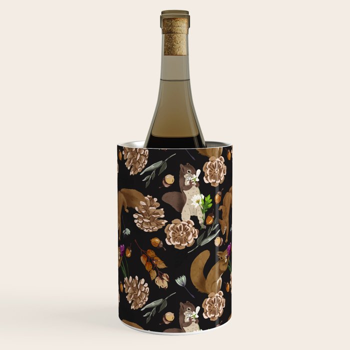 Squirrel flowering dark meadow Wine Chiller Gallery Image 3