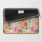 Vintage fruit sticker label cartoon pattern Laptop Sleeve Gallery Image 2