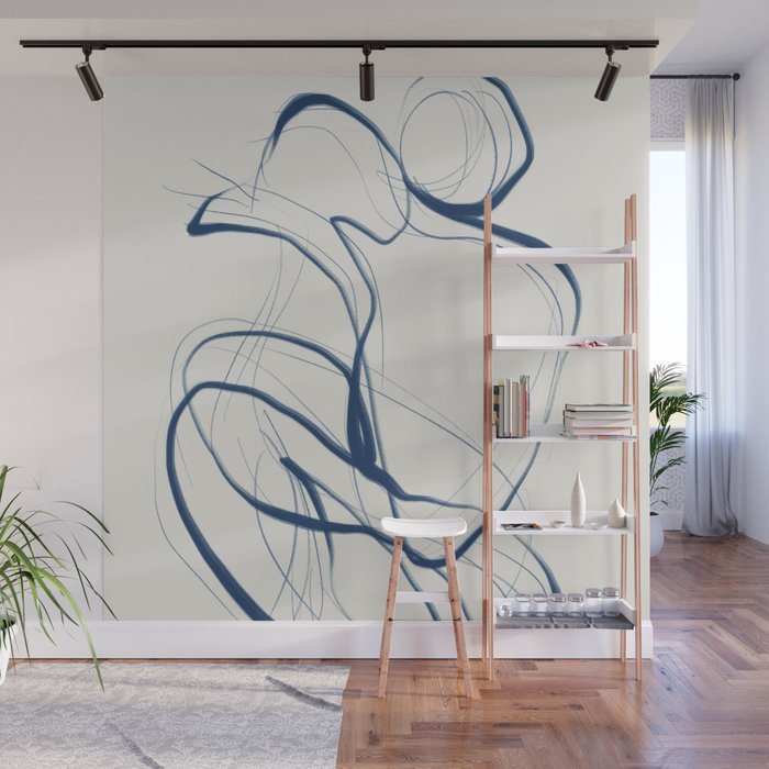 Minimal Abstract Line Art 16 Wall Mural Gallery Image 1