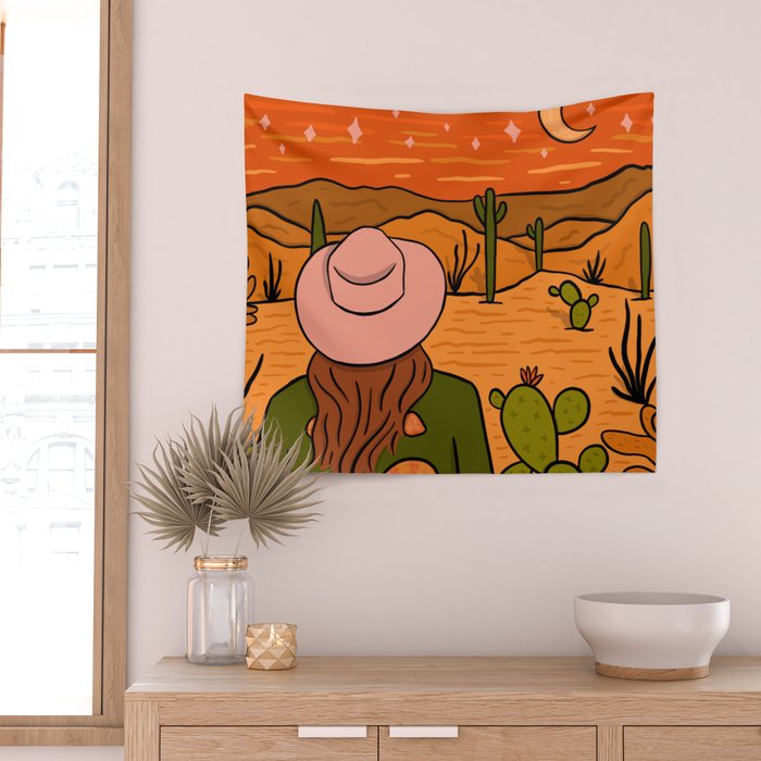 Desert Girl Wall Tapestry Gallery Image 2