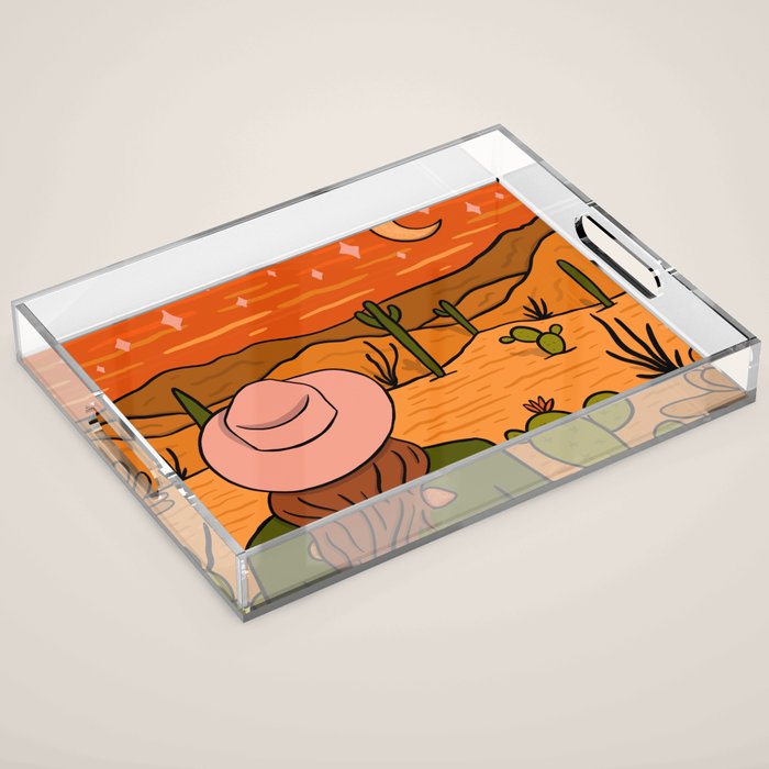 Desert Girl Acrylic Tray Gallery Image 1